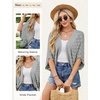 image:imageGRACE KARIN Womens Summer Short Sleeve Crochet Cropped Cardigan Shrug 2026  LightweightBatwing SleeveHollow OutOpen Front Knit SweatersBoho Beach BoleroKimono Cover UpLight Grey