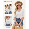 image:imageGRACE KARIN Womens Summer Short Sleeve Crochet Cropped Cardigan Shrug 2026  LightweightBatwing SleeveHollow OutOpen Front Knit SweatersBoho Beach BoleroKimono Cover UpIvory