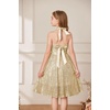 image:imageGRACE KARIN Girls Sequin Dress Halter Tie Back Tween Party Fancy Gown 714  Sparkle ALine Sleeveless Prom Birthday Wedding Graduation Flower Girl Pageant Dance Formal Homecoming Princess Party OutfitGold Sequin