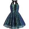 image:imageGRACE KARIN Girls Sequin Dress Halter Tie Back Tween Party Fancy Gown 714  Sparkle ALine Sleeveless Prom Birthday Wedding Graduation Flower Girl Pageant Dance Formal Homecoming Princess Party OutfitGreen Sequin