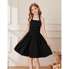image:imageGRACE KARIN Girls Halter Birthday Party Formal Tie Back Dresses with Pocket  Girls Halter Dress Formal Party Birthday Prom Dresses for Teens Tie Backless Outfits with Pocket Size 816Black