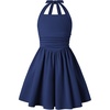 image:imageGRACE KARIN Girls Halter Birthday Party Formal Tie Back Dresses with Pocket  Girls Halter Dress Formal Party Birthday Prom Dresses for Teens Tie Backless Outfits with Pocket Size 816Navy Blue