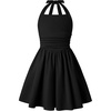 image:imageGRACE KARIN Girls Halter Birthday Party Formal Tie Back Dresses with Pocket  Girls Halter Dress Formal Party Birthday Prom Dresses for Teens Tie Backless Outfits with Pocket Size 816Black