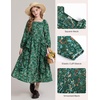 image:imageGRACE KARIN Girls Fall Dresses Long Sleeve Maxi Floral Winter Dress 714YDark Green Floral