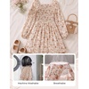 image:imageGRACE KARIN Girls Fall Floral Long Sleeve Casual Tiered Flowy Dresses 714Beige Brown Floral