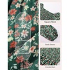 image:imageGRACE KARIN Girls Fall Floral Long Sleeve Casual Tiered Flowy Dresses 714Dark Green Floral