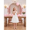 image:imageGRACE KARIN Girls Sequin Tulle Halter Dress Party Formal GownWhite Silver