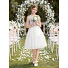 image:imageGRACE KARIN Girls Sequin Tulle Halter Dress Party Formal GownWhite Silver