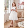 image:imageGRACE KARIN Girls Sequin Tulle Halter Dress Party Formal GownWhite Silver