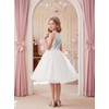 image:imageGRACE KARIN Girls Sequin Tulle Halter Dress Party Formal GownWhite Silver