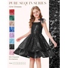 image:imageGRACE KARIN Girls Sparkly Sequin Formal Party Dress Fancy Dance 614YBlack