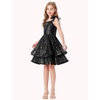 image:imageGRACE KARIN Girls Sparkly Sequin Formal Party Dress Fancy Dance 614YBlack