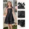 image:imageGRACE KARIN Girls Sparkly Sequin Formal Party Dress Fancy Dance 614YBlack