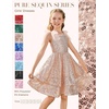 image:imageGRACE KARIN Girls Sparkly Sequin Formal Party Dress Fancy Dance 614YGold