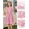 image:imageGRACE KARIN Girls Sparkly Sequin Formal Party Dress Fancy Dance 614YLight Pink