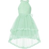 image:imageGRACE KARIN Flower Girl Dress Kids Wedding Guest Birthday Party Formal Lace Tulle Princess High Low Dresses 510YLight Green