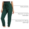 image:imageGRACE KARIN Womens Casual High Waist Pencil Pants Paper Bag Pants for WorkDark Green