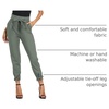 image:imageGRACE KARIN Womens Casual High Waist Pencil Pants Paper Bag Pants for WorkGray Green