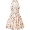 image:imageGrace Karin Girls Floral Summer Spring Halter Tie Back Dresses Size 716Orange Brown Floral