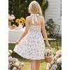 image:imageGrace Karin Girls Floral Summer Spring Halter Tie Back Dresses Size 716Purple