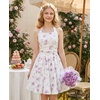 image:imageGrace Karin Girls Floral Summer Spring Halter Tie Back Dresses Size 716Purple Roses