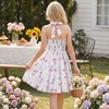 image:imageGrace Karin Girls Floral Summer Spring Halter Tie Back Dresses Size 716Purple Roses