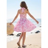 image:imageGrace Karin Girls Floral Summer Spring Halter Tie Back Dresses Size 716Rose Red Leaves