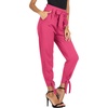 image:imageGRACE KARIN Womens Casual High Waist Pencil Pants Paper Bag Pants for WorkHot Pink