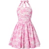image:imageGrace Karin Girls Floral Summer Spring Halter Tie Back Dresses Size 716Rose Red Leaves