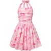image:imageGrace Karin Girls Floral Summer Spring Halter Tie Back Dresses Size 716Rose Redyellow Floral