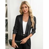 image:imageGRACE KARIN Womens Cropped Sweater Blazer Lightweight Cardigans Dressy Bolero Shrug Blazers for Women Business CasualBlack
