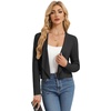 image:imageGRACE KARIN Womens Cropped Sweater Blazer Lightweight Cardigans Dressy Bolero Shrug Blazers for Women Business CasualBlack