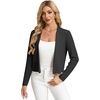 image:imageGRACE KARIN Womens Cropped Sweater Blazer Lightweight Cardigans Dressy Bolero Shrug Blazers for Women Business CasualBlack
