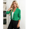 image:imageGRACE KARIN Womens Cropped Sweater Blazer Lightweight Cardigans Dressy Bolero Shrug Blazers for Women Business CasualGreen