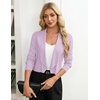 image:imageGRACE KARIN Womens Cropped Sweater Blazer Lightweight Cardigans Dressy Bolero Shrug Blazers for Women Business CasualLight Lilac Purple
