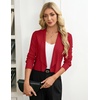 image:imageGRACE KARIN Womens Cropped Sweater Blazer Lightweight Cardigans Dressy Bolero Shrug Blazers for Women Business CasualRed