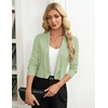 image:imageGRACE KARIN Womens Cropped Sweater Blazer Lightweight Cardigans Dressy Bolero Shrug Blazers for Women Business CasualSage Green