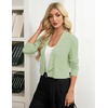 image:imageGRACE KARIN Womens Cropped Sweater Blazer Lightweight Cardigans Dressy Bolero Shrug Blazers for Women Business CasualSage Green