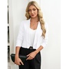 image:imageGRACE KARIN Womens Cropped Sweater Blazer Lightweight Cardigans Dressy Bolero Shrug Blazers for Women Business CasualWhite