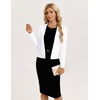 image:imageGRACE KARIN Womens Cropped Sweater Blazer Lightweight Cardigans Dressy Bolero Shrug Blazers for Women Business CasualWhite
