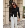 image:imageGRACE KARIN Womens Lightweight Cardigan Sweaters Cropped Button Up Scalloped Fall Outfits for Women 2026Black