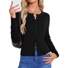 image:imageGRACE KARIN Womens Lightweight Cardigan Sweaters Cropped Button Up Scalloped Fall Outfits for Women 2026Black