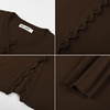 image:imageGRACE KARIN Womens Lightweight Cardigan Sweaters Cropped Button Up Scalloped Fall Outfits for Women 2026Chocolate Brown