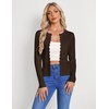 image:imageGRACE KARIN Womens Lightweight Cardigan Sweaters Cropped Button Up Scalloped Fall Outfits for Women 2026Chocolate Brown