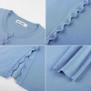 image:imageGRACE KARIN Womens Lightweight Cardigan Sweaters Cropped Button Up Scalloped Fall Outfits for Women 2026Light Blue