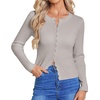 image:imageGRACE KARIN Womens Lightweight Cardigan Sweaters Cropped Button Up Scalloped Fall Outfits for Women 2026Light Grey