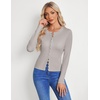 image:imageGRACE KARIN Womens Lightweight Cardigan Sweaters Cropped Button Up Scalloped Fall Outfits for Women 2026Light Grey