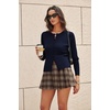 image:imageGRACE KARIN Womens Lightweight Cardigan Sweaters Cropped Button Up Scalloped Fall Outfits for Women 2026Navy Blue