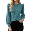 image:imageGRACE KARIN Puff Long Sleeve Crochet Fall Sweaters for Women Trendy 2026Blue Green