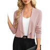 image:imageGRACE KARIN Womens Cropped Sweater Blazer Lightweight Cardigans Dressy Bolero Shrug Blazers for Women Business CasualDusty Pink